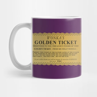 Willy Wonka's Golden Ticket Mug